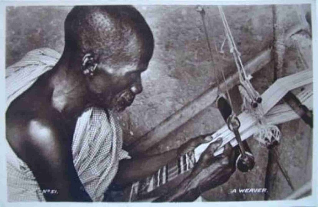 Tejedor en su telar